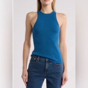 Madewell ribbed high neck tank top small